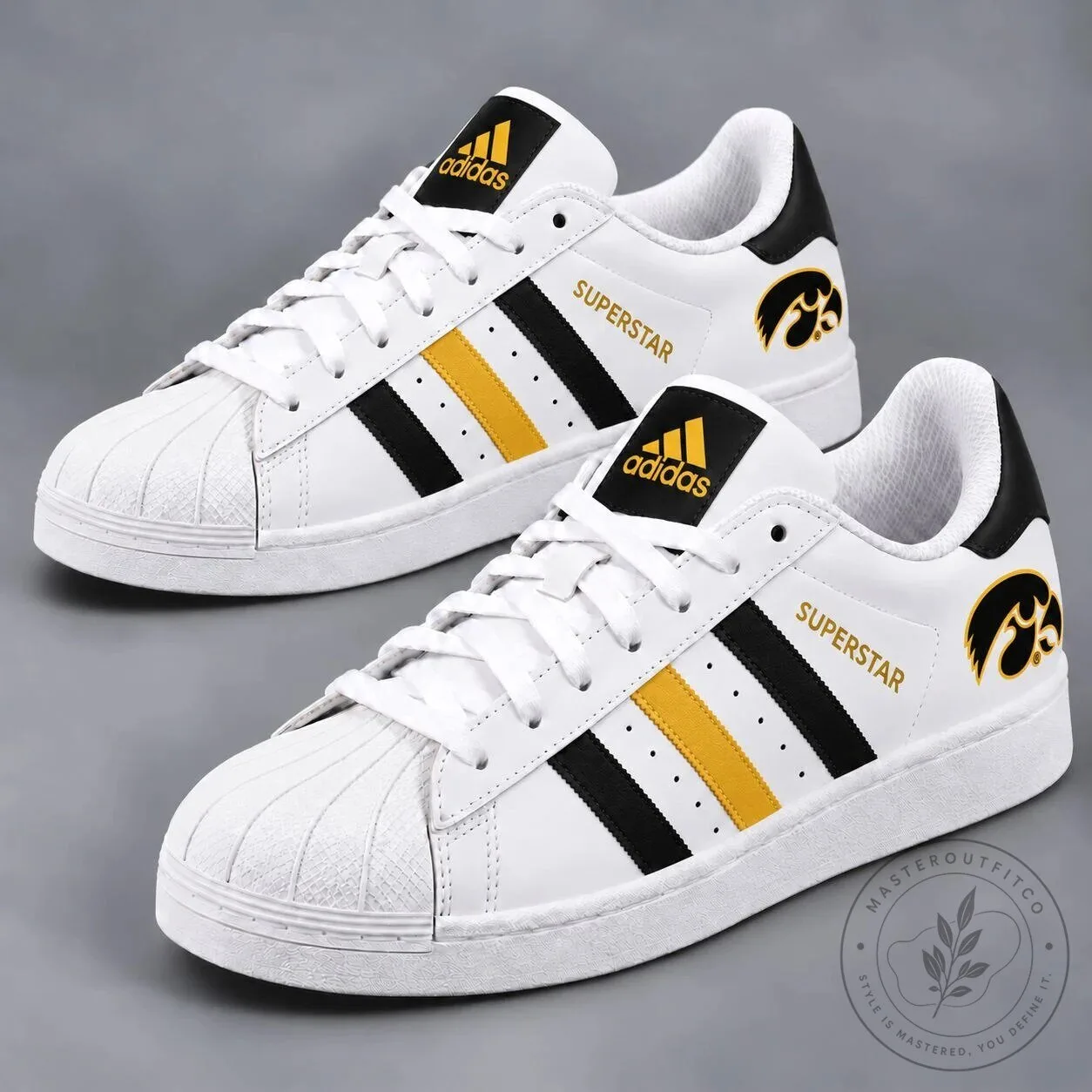 Iowa Hawkeyes NCAA Game Day Ready Superstar Shoes