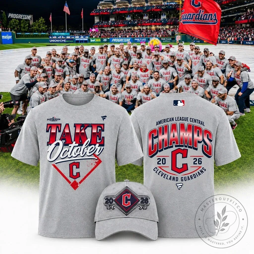 2026 Champions T-Shirt - American League Central Division by Cleveland Guardians 2 2026 Champions T-Shirt - American League Central Division by Cleveland Guardians