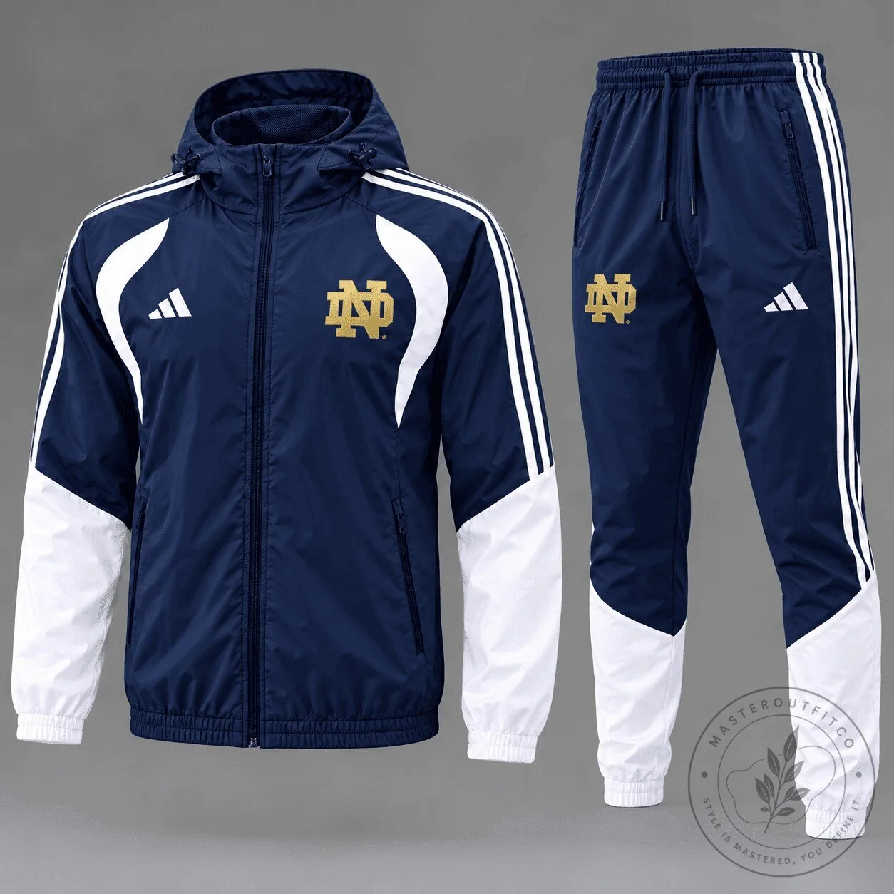Notre Dame Fighting Irish NCAA Game Day Varsity Stripe Tracksuit Jacket