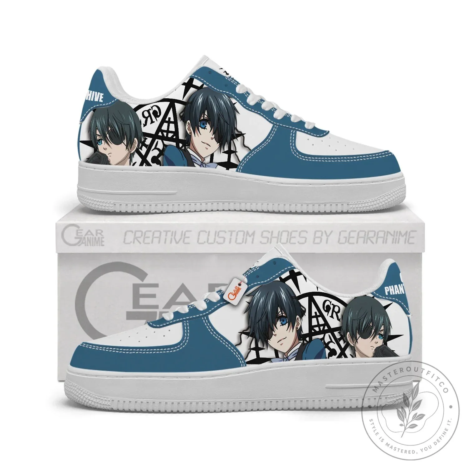 Ciel Phantomhive Black Butler Anime Character Low-Top Sneakers