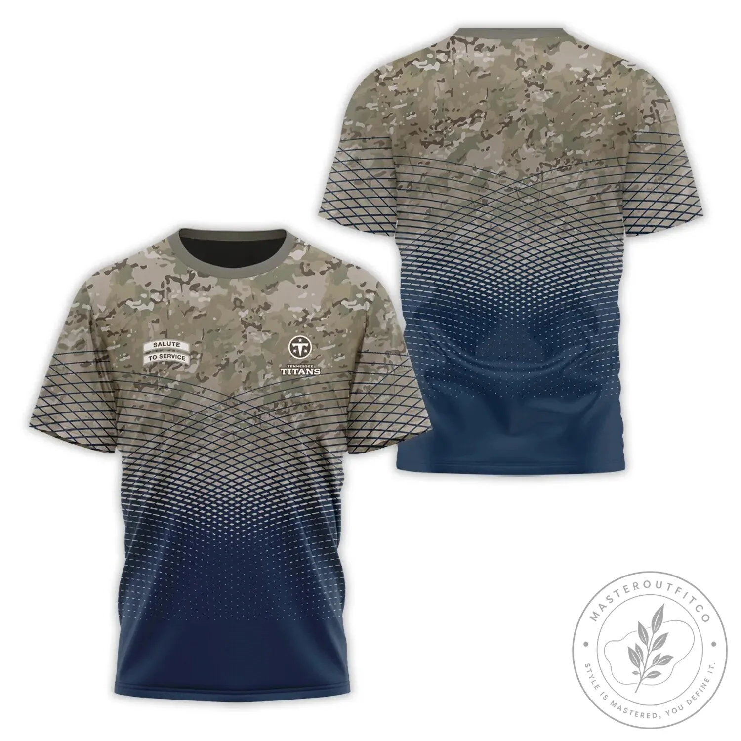 Tennessee Titans Salute To Service Camouflage Gradient Short Sleeve T-Shirt 2 Tennessee Titans Salute To Service Camouflage Gradient Short Sleeve T-Shirt