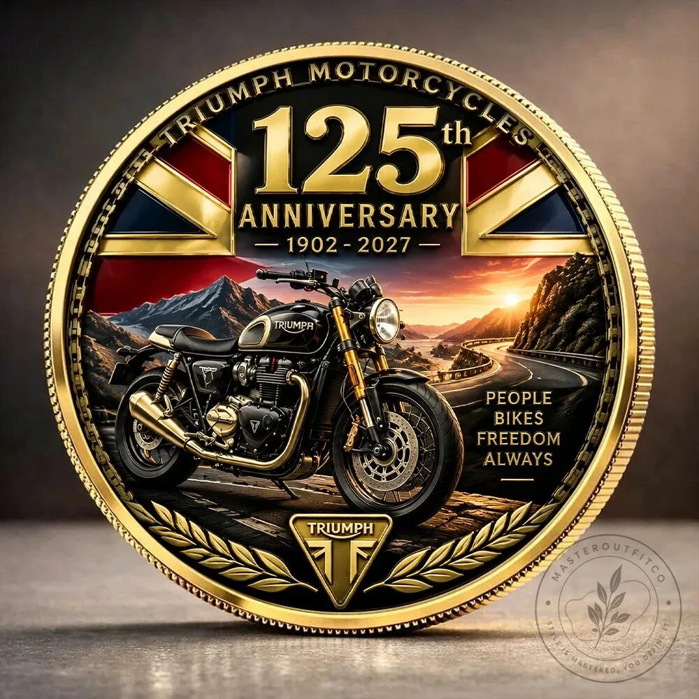 Triumph Motorcycles 125th Anniversary Commemorative Coin Collectible 29 Triumph Motorcycles 125th Anniversary Commemorative Coin Collectible