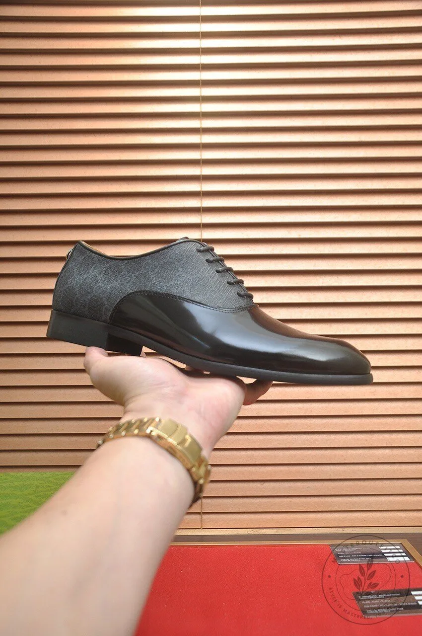 Gucci Black Leather Oxford Dress Shoes for Men 2 Gucci Black Leather Oxford Dress Shoes for Men