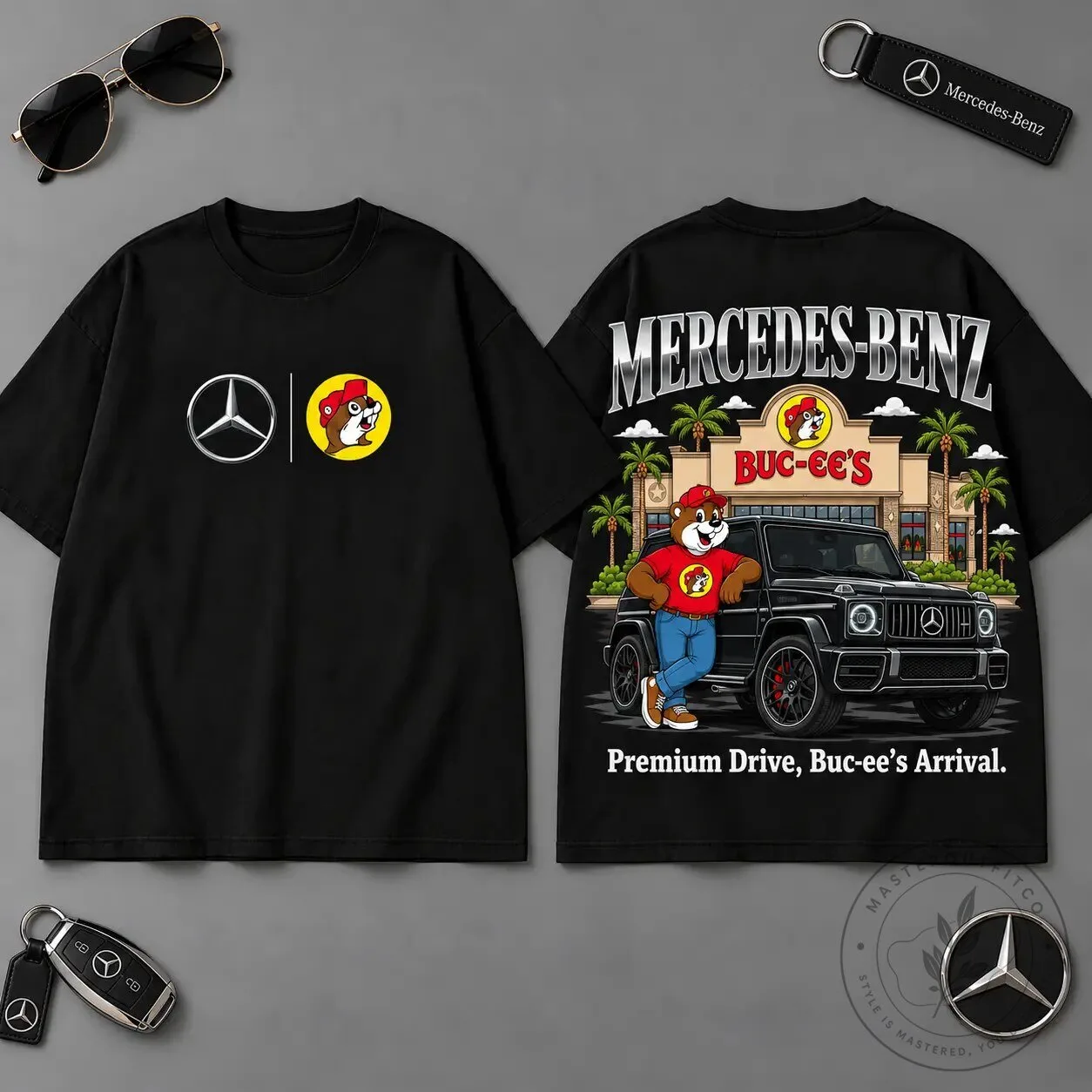 Buc-ee's Mercedes-Benz G-Wagon Premium Drive Road Trip Black T-Shirt