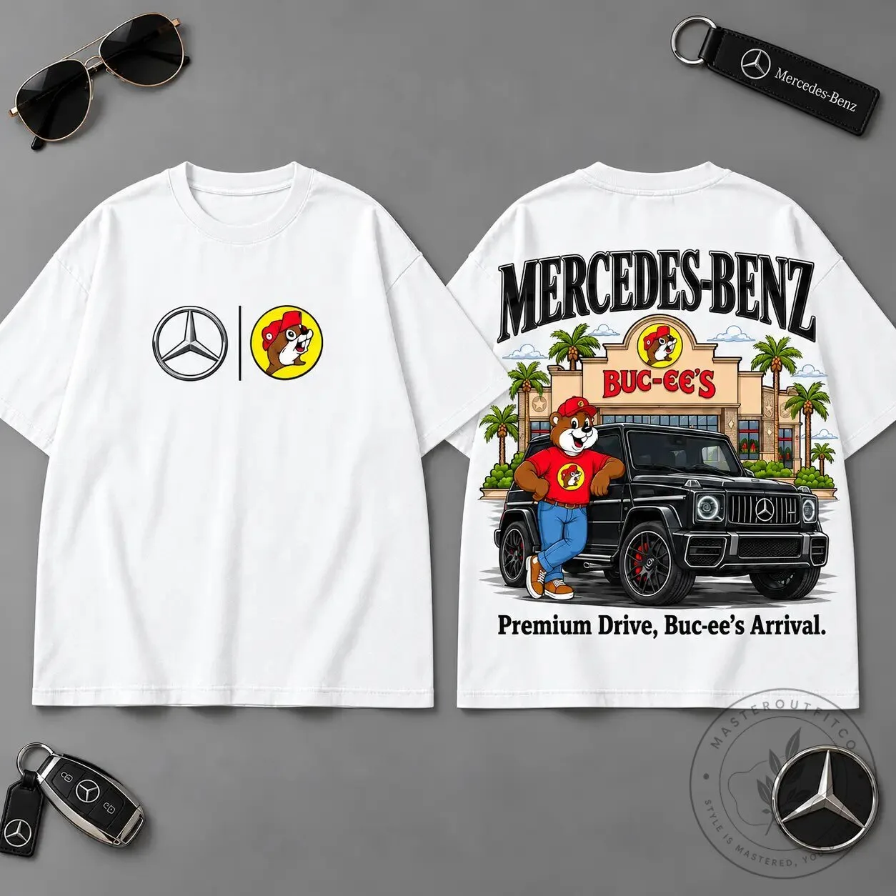 Buc-ee's Mercedes-Benz G-Wagon Premium Drive Road Trip Black T-Shirt 10 Buc-ee