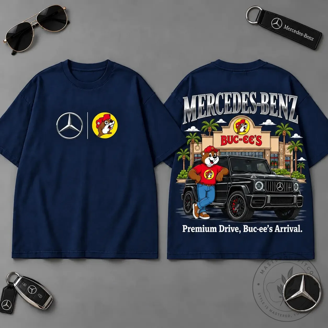 Buc-ee's Mercedes-Benz G-Wagon Premium Drive Road Trip Black T-Shirt 11 Buc-ee