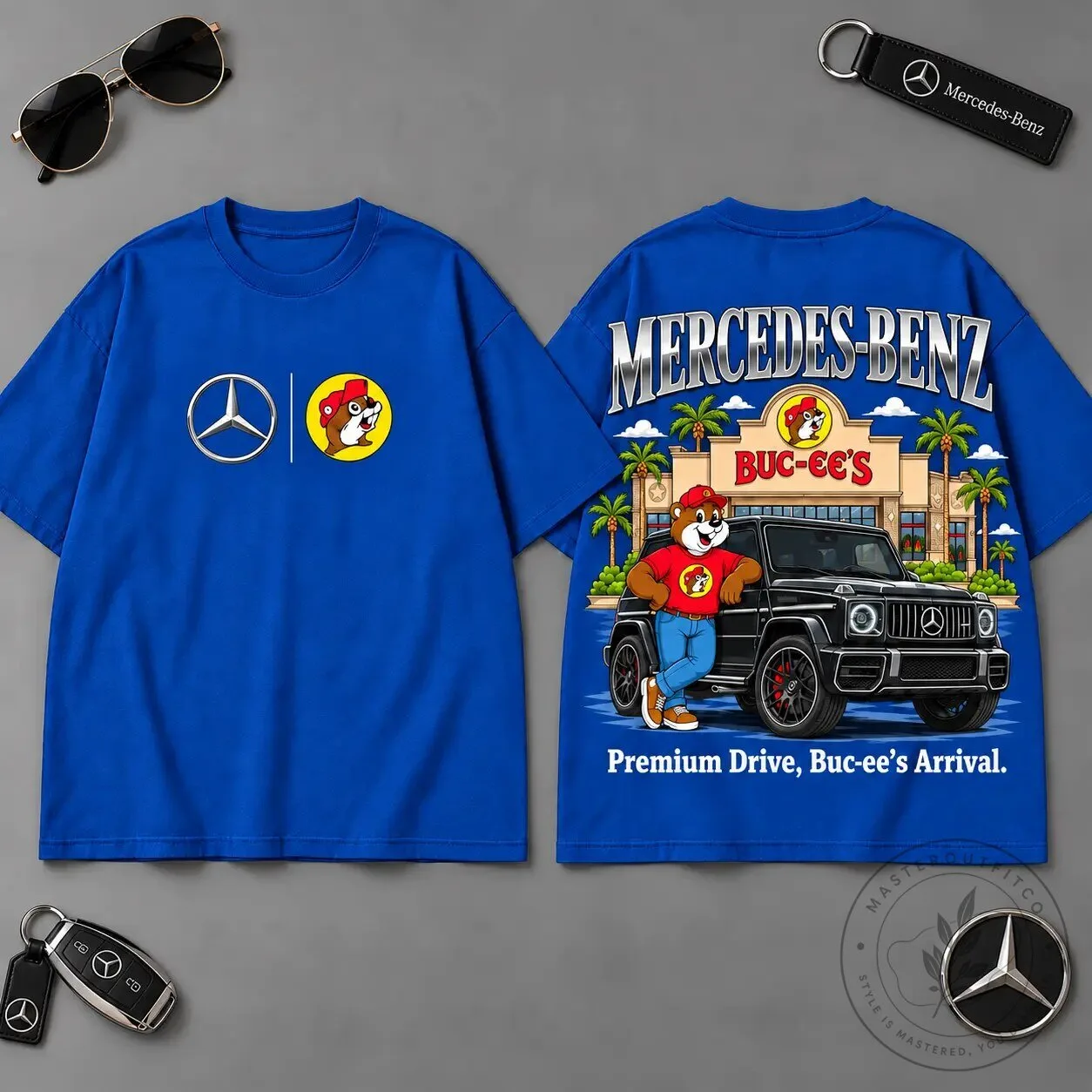 Buc-ee's Mercedes-Benz G-Wagon Premium Drive Road Trip Black T-Shirt 12 Buc-ee