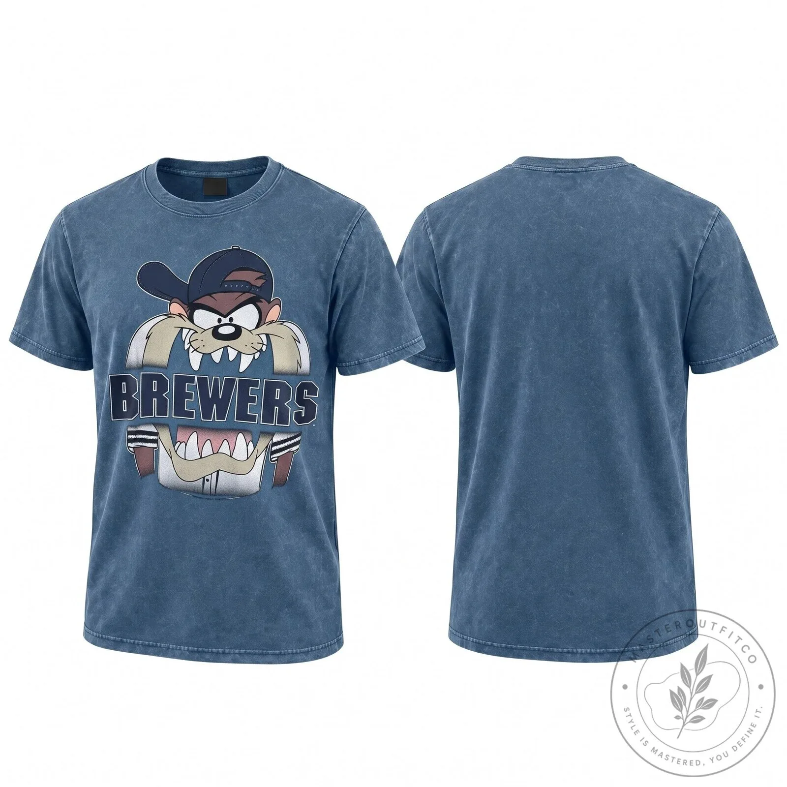 Milwaukee Brewers Taz Tasmanian Devil Baseball Cartoon Character T-Shirt 1 Milwaukee Brewers Taz Tasmanian Devil Baseball Cartoon Character T-Shirt
