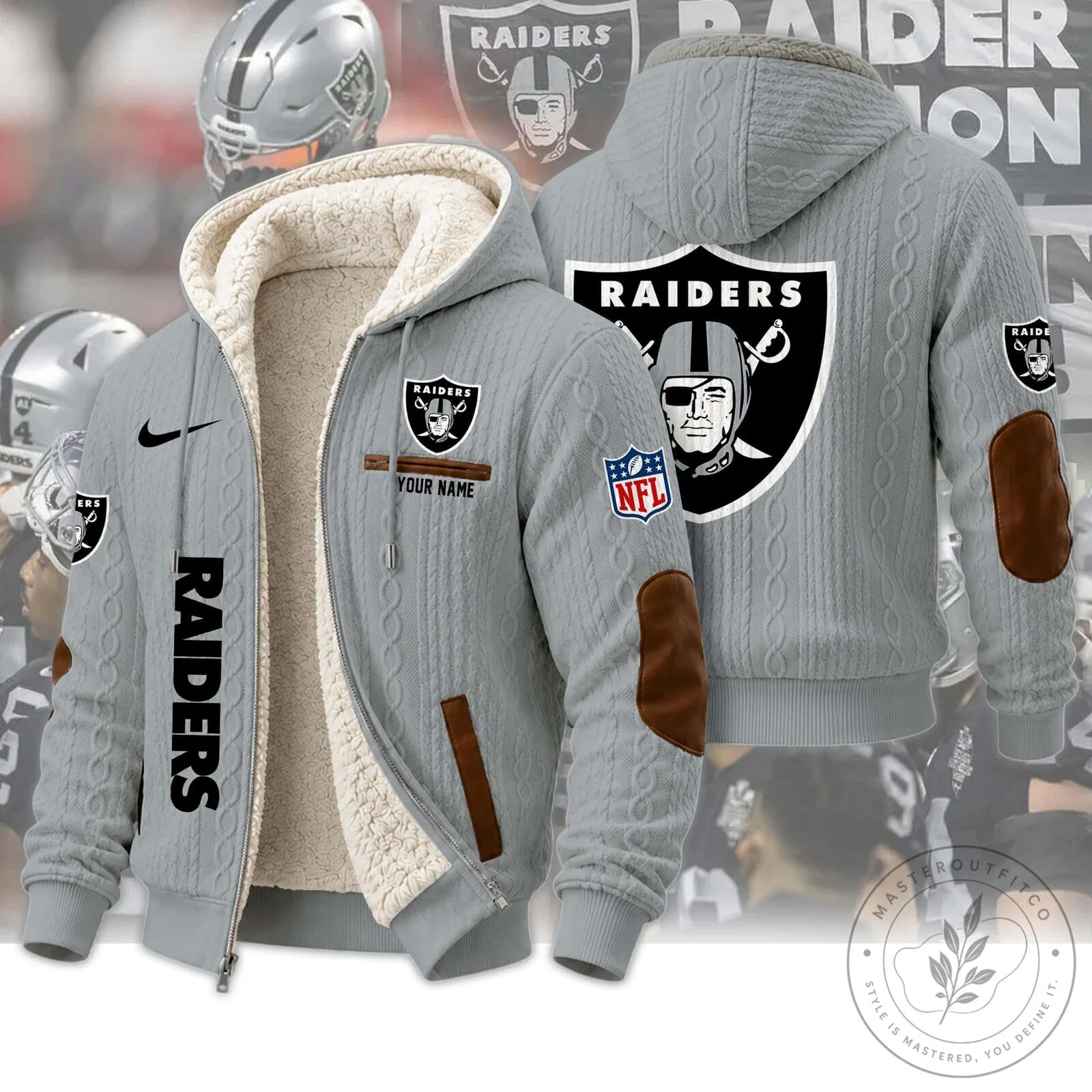 Las Vegas Raiders Personalized Sherpa Lined Hoodie and Sweatpants Set 23 Las Vegas Raiders Personalized Sherpa Lined Hoodie and Sweatpants Set