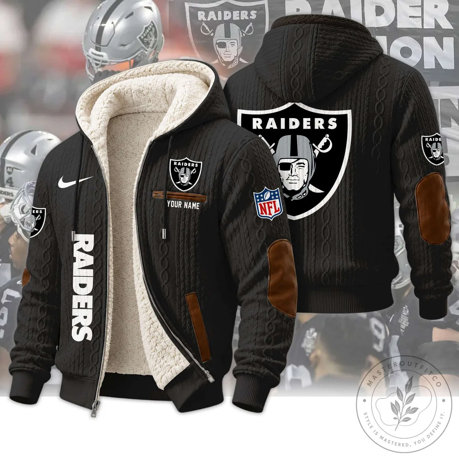 Las Vegas Raiders Personalized Sherpa Lined Hoodie and Sweatpants Set 26 Las Vegas Raiders Personalized Sherpa Lined Hoodie and Sweatpants Set