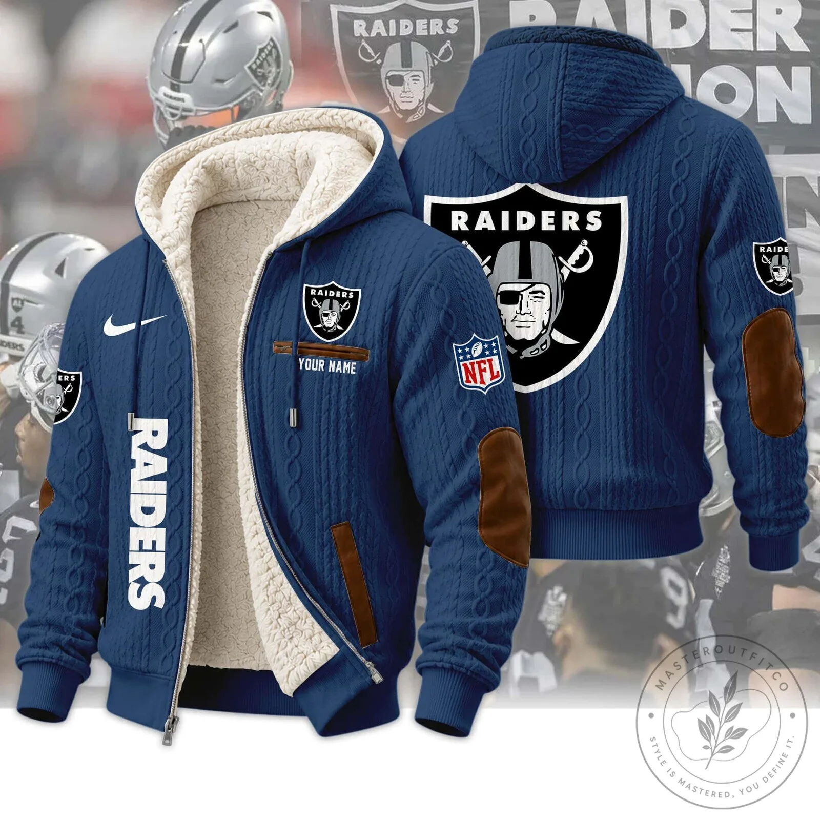 Las Vegas Raiders Personalized Sherpa Lined Hoodie and Sweatpants Set 29 Las Vegas Raiders Personalized Sherpa Lined Hoodie and Sweatpants Set