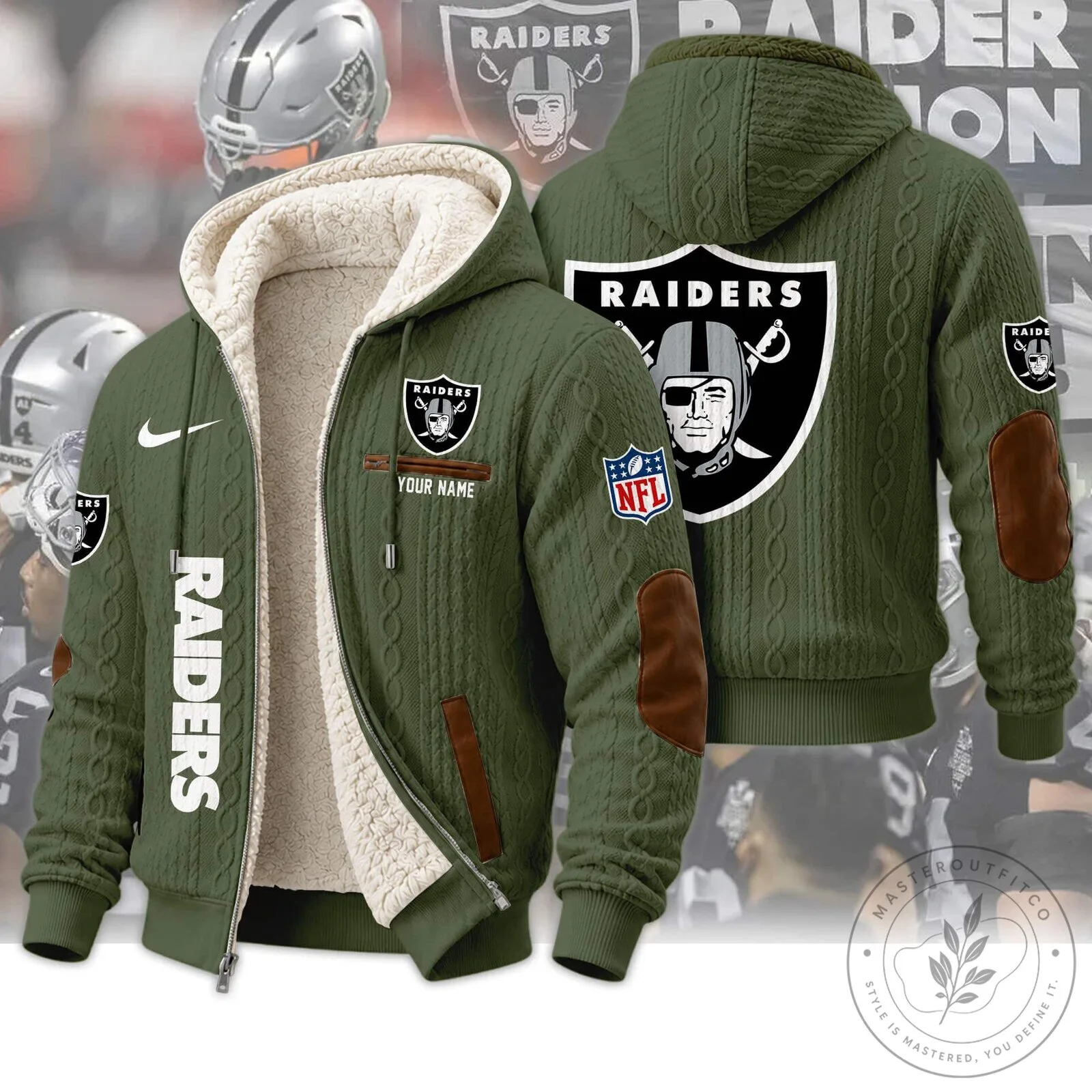 Las Vegas Raiders Personalized Sherpa Lined Hoodie and Sweatpants Set 32 Las Vegas Raiders Personalized Sherpa Lined Hoodie and Sweatpants Set