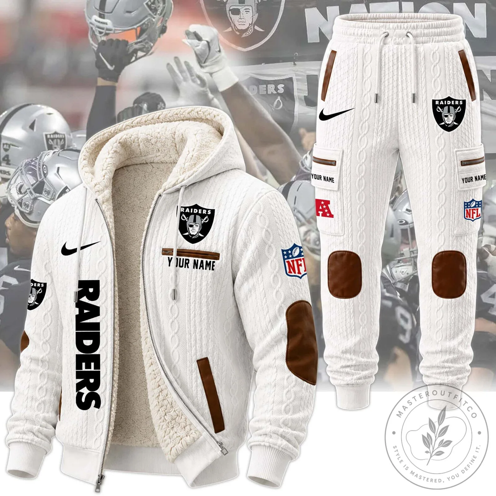 Las Vegas Raiders Personalized Sherpa Lined Hoodie and Sweatpants Set 34 Las Vegas Raiders Personalized Sherpa Lined Hoodie and Sweatpants Set