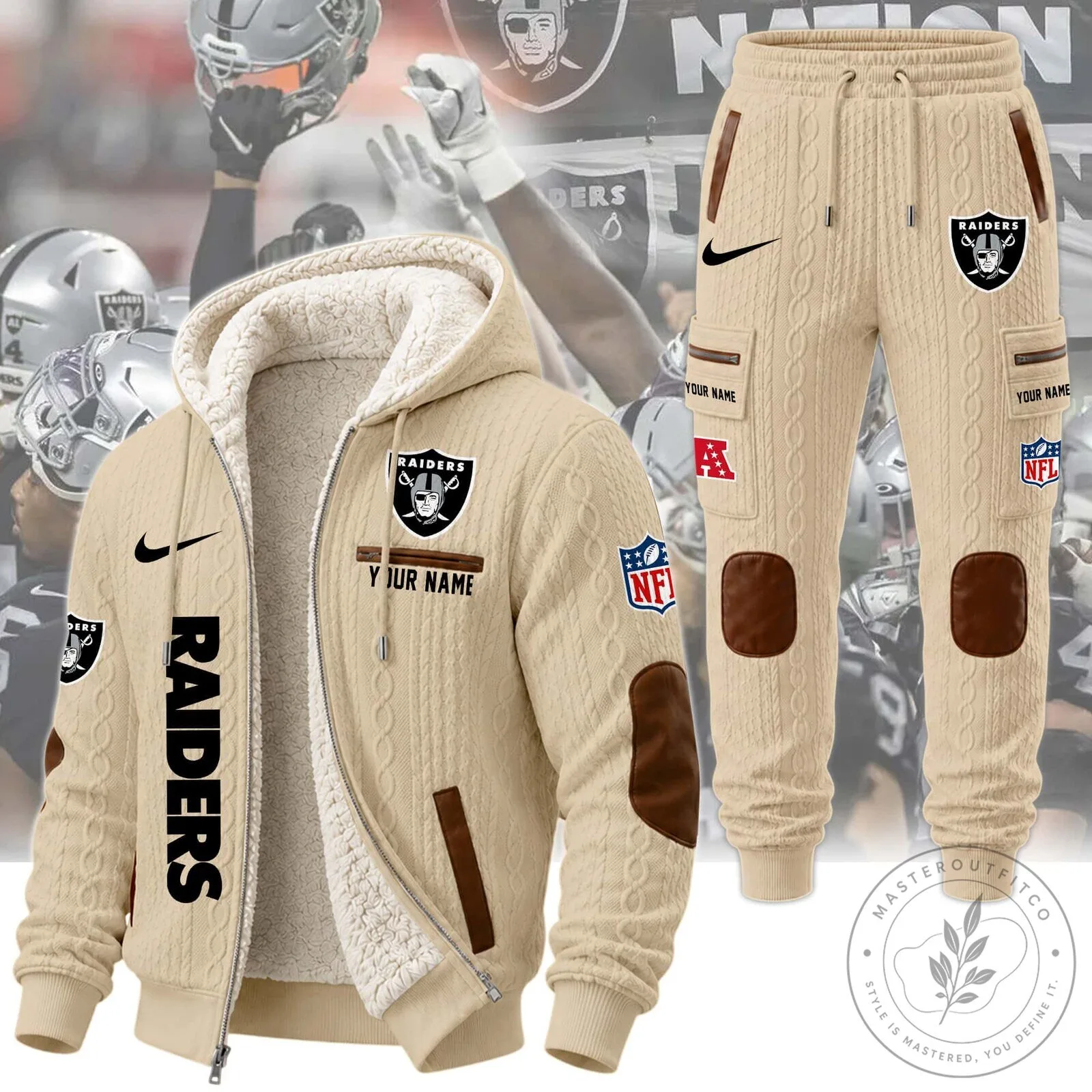 Las Vegas Raiders Personalized Sherpa Lined Hoodie and Sweatpants Set 37 Las Vegas Raiders Personalized Sherpa Lined Hoodie and Sweatpants Set