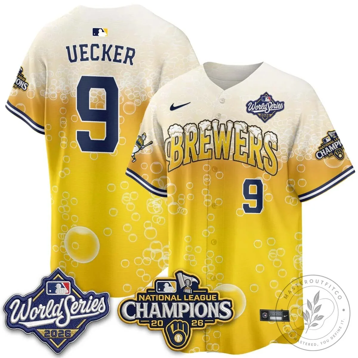 Milwaukee Brewers Bob Uecker 2026 World Series National League Champions Baseball Jersey