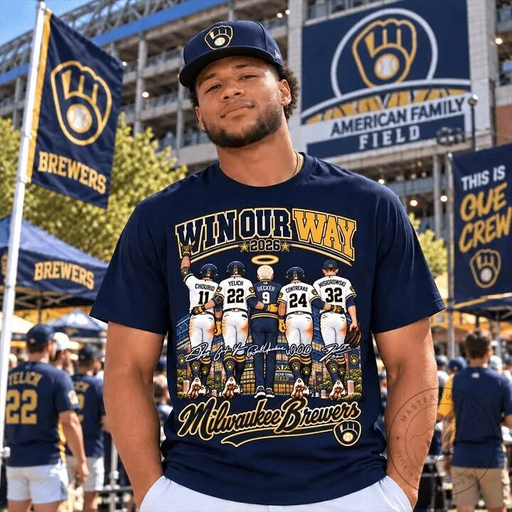 Milwaukee Brewers Win Our Way 2026 Baseball Team T-Shirt 5 Milwaukee Brewers Win Our Way 2026 Baseball Team T-Shirt