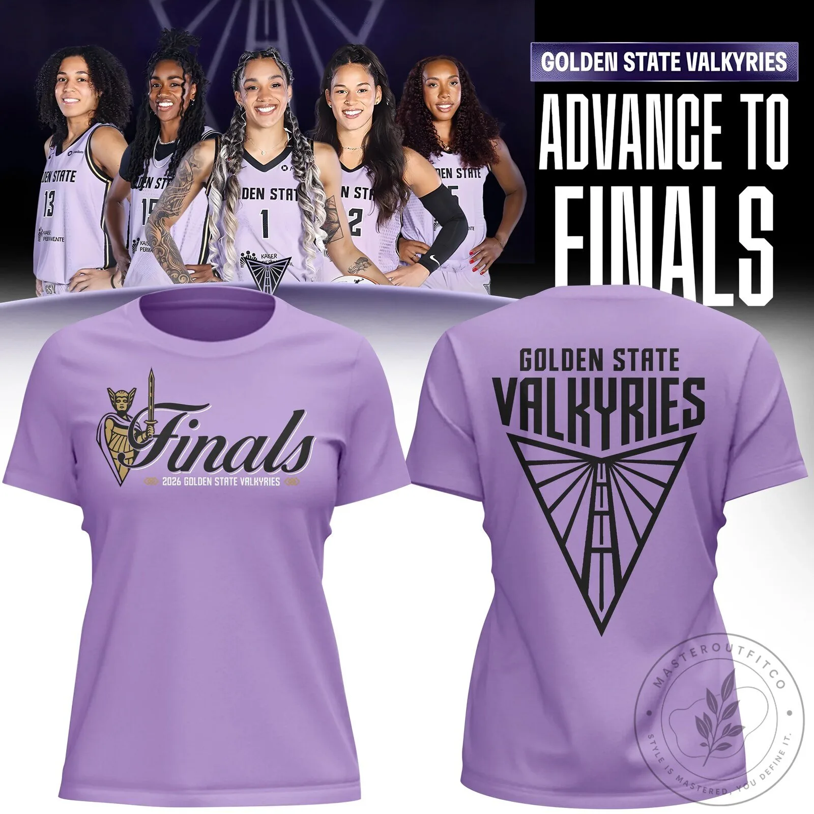 Golden State Valkyries 2026 Finals Commemorative Purple T-Shirt