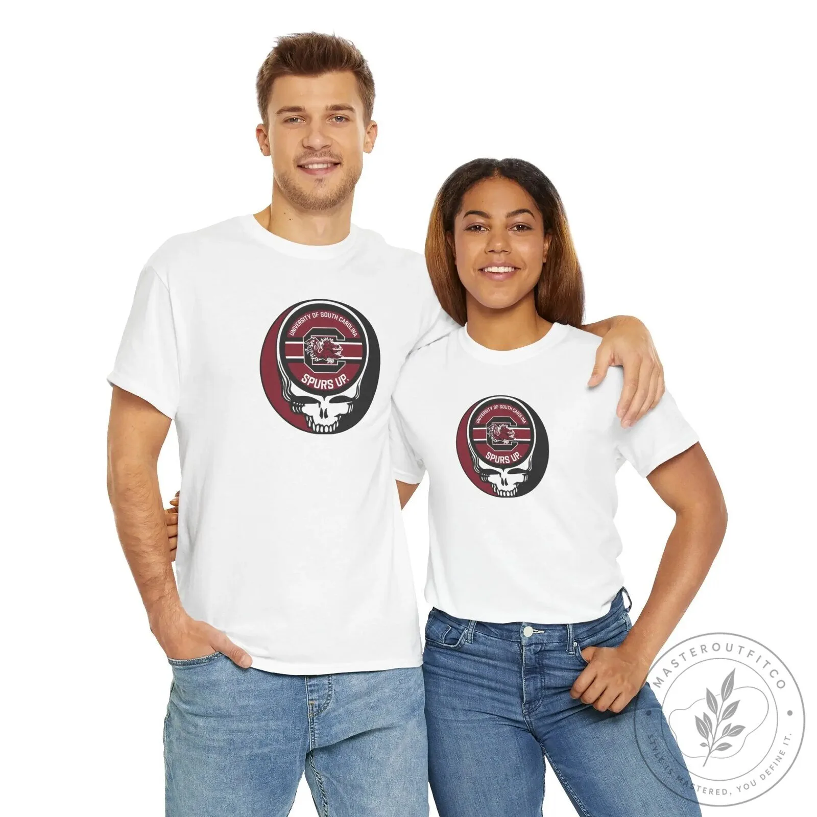University of South Carolina Gamecocks Skull Spurs Up T-Shirt 13 University of South Carolina Gamecocks Skull Spurs Up T-Shirt