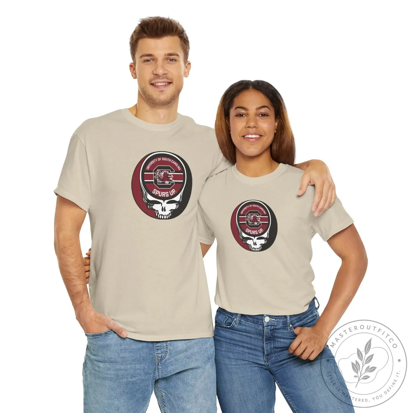 University of South Carolina Gamecocks Skull Spurs Up T-Shirt 14 University of South Carolina Gamecocks Skull Spurs Up T-Shirt