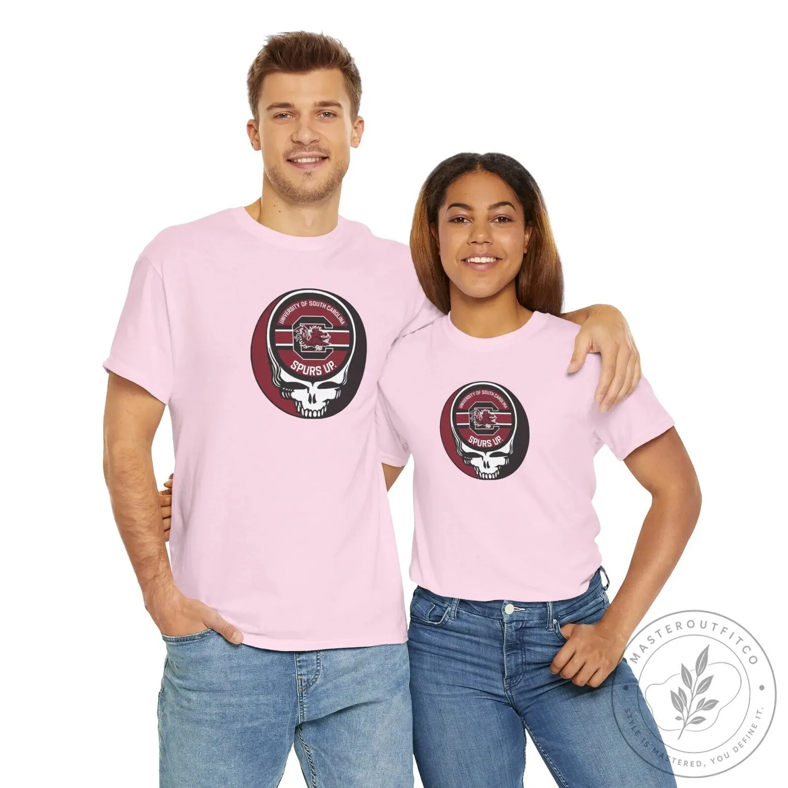 University of South Carolina Gamecocks Skull Spurs Up T-Shirt 17 University of South Carolina Gamecocks Skull Spurs Up T-Shirt