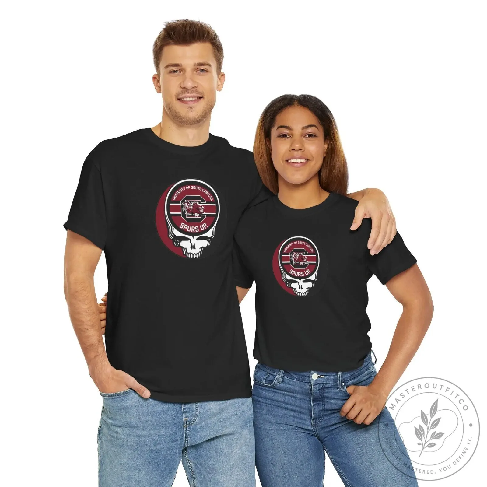 University of South Carolina Gamecocks Skull Spurs Up T-Shirt 18 University of South Carolina Gamecocks Skull Spurs Up T-Shirt