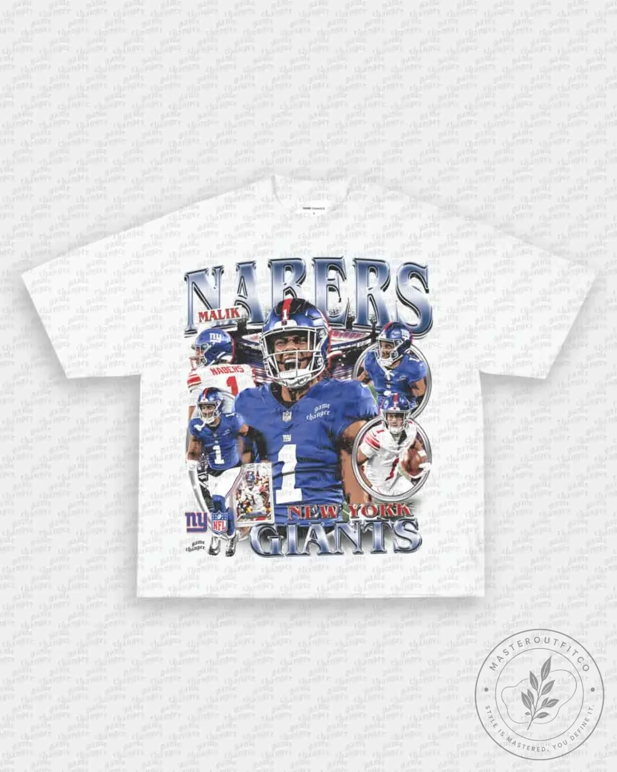 Malik Nabers New York Giants Football Vintage Style T-Shirt 9 Malik Nabers New York Giants Football Vintage Style T-Shirt