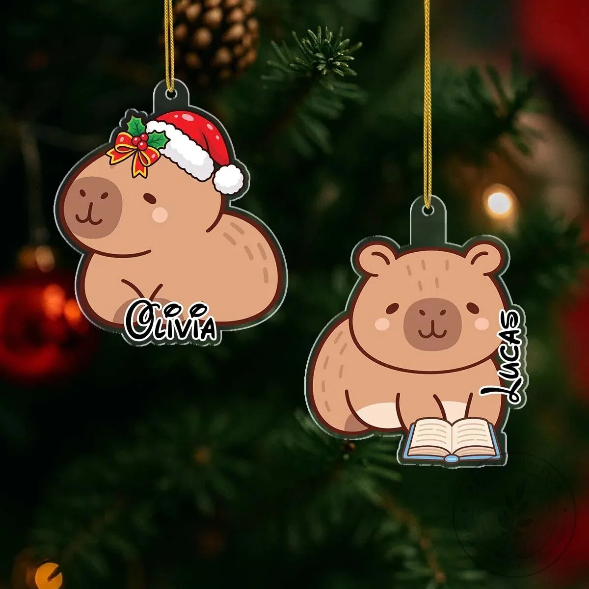 Personalized Capybara Christmas Tree Ornament 9 Personalized Capybara Christmas Tree Ornament