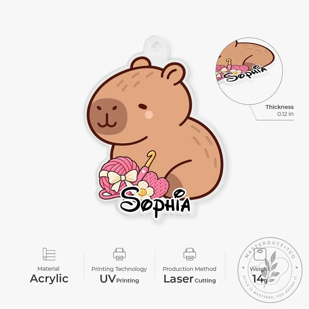 Personalized Capybara Christmas Tree Ornament 10 Personalized Capybara Christmas Tree Ornament