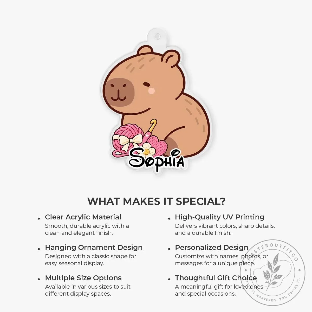 Personalized Capybara Christmas Tree Ornament 13 Personalized Capybara Christmas Tree Ornament