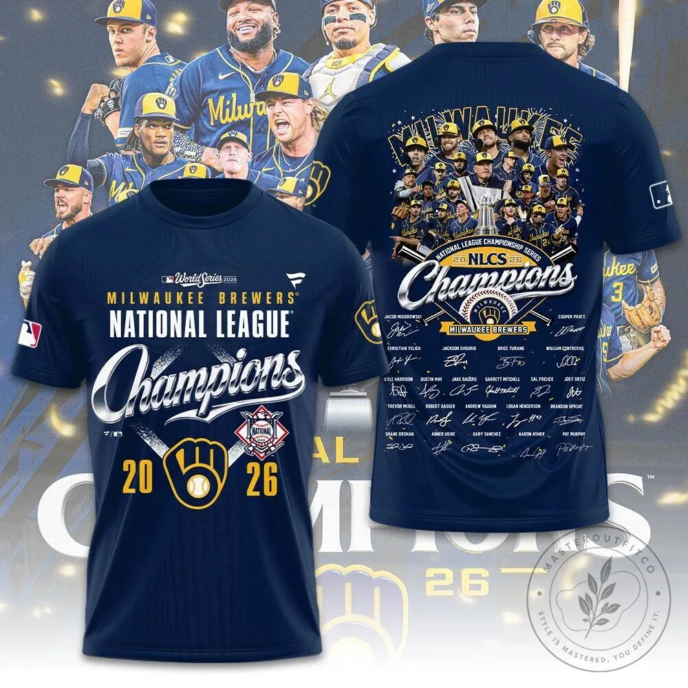 2026 World Series Tee for National League Champions Milwaukee Brewers