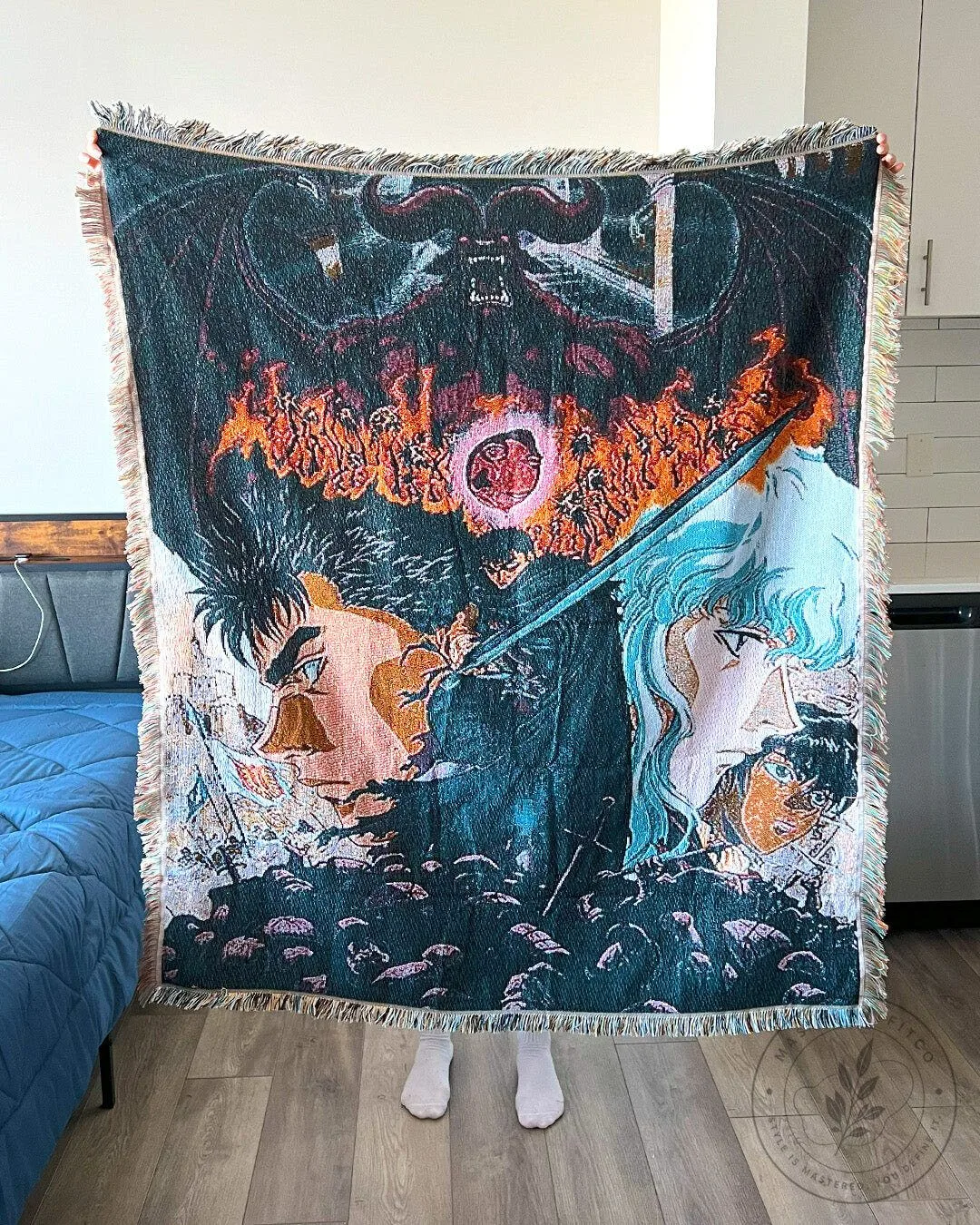 Berserk Anime Guts Griffith Eclipse Throw Blanket 10 Berserk Anime Guts Griffith Eclipse Throw Blanket