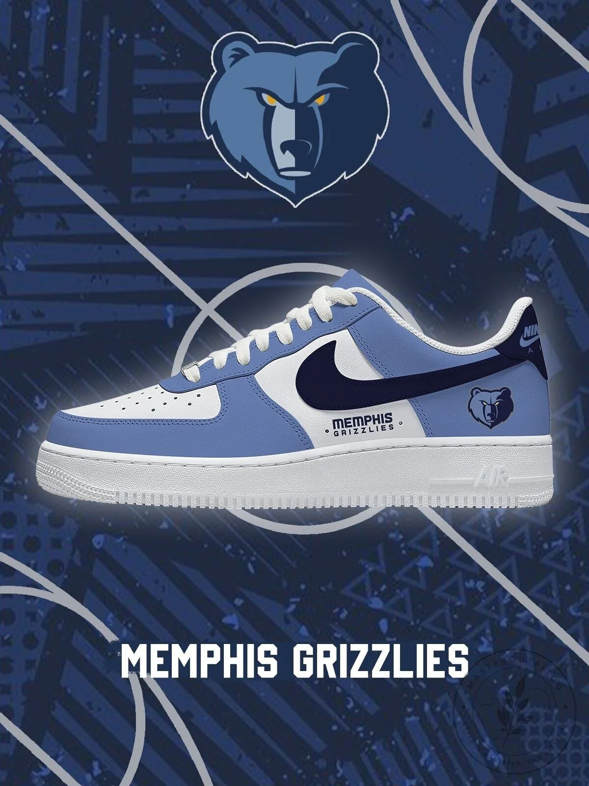 Memphis Grizzlies Basketball Team Logo Custom Design Fan Shoes