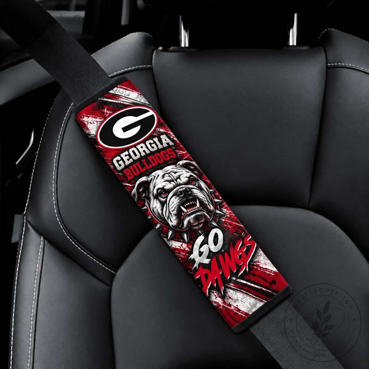Georgia Bulldogs Go Dawgs Car Seat Belt Cover Shoulder Pad