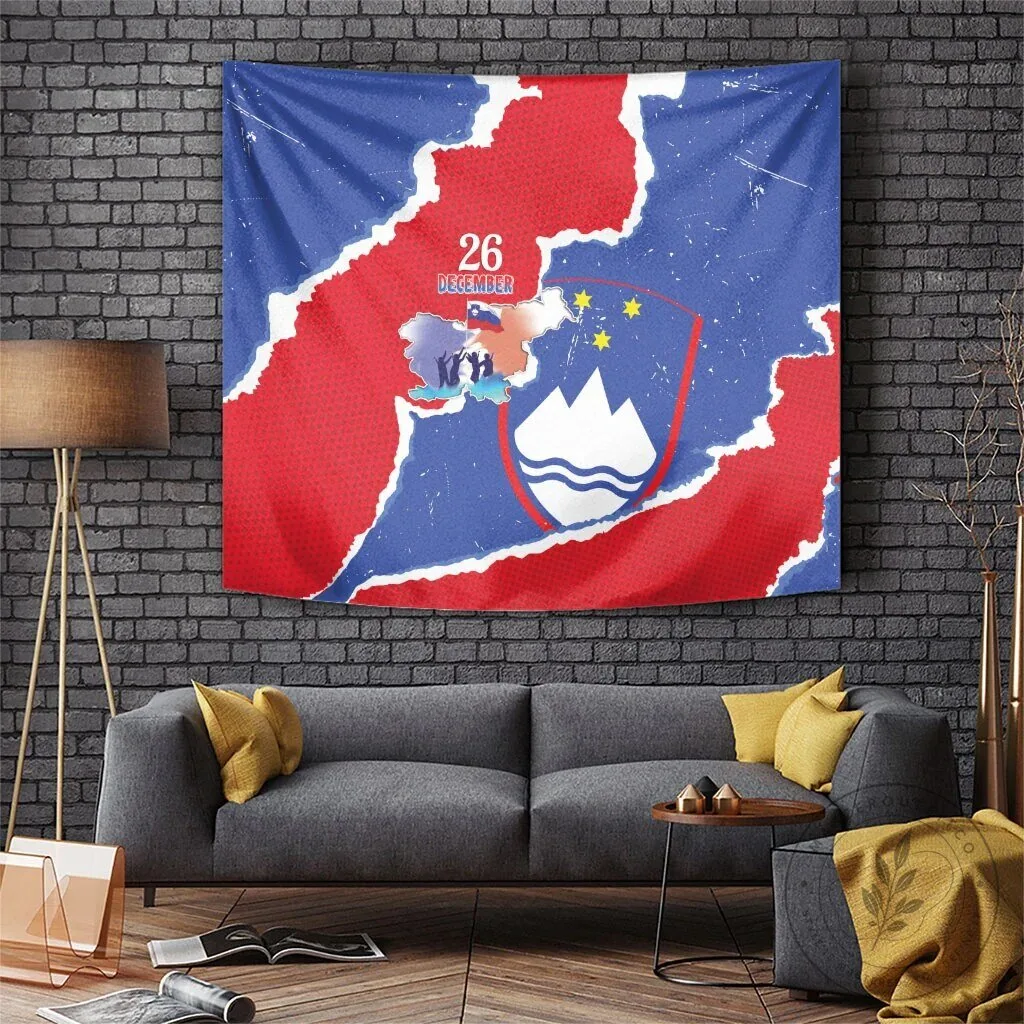 Slovenia Independence Day Grunge Style Flag Wall Hanging Tapestry