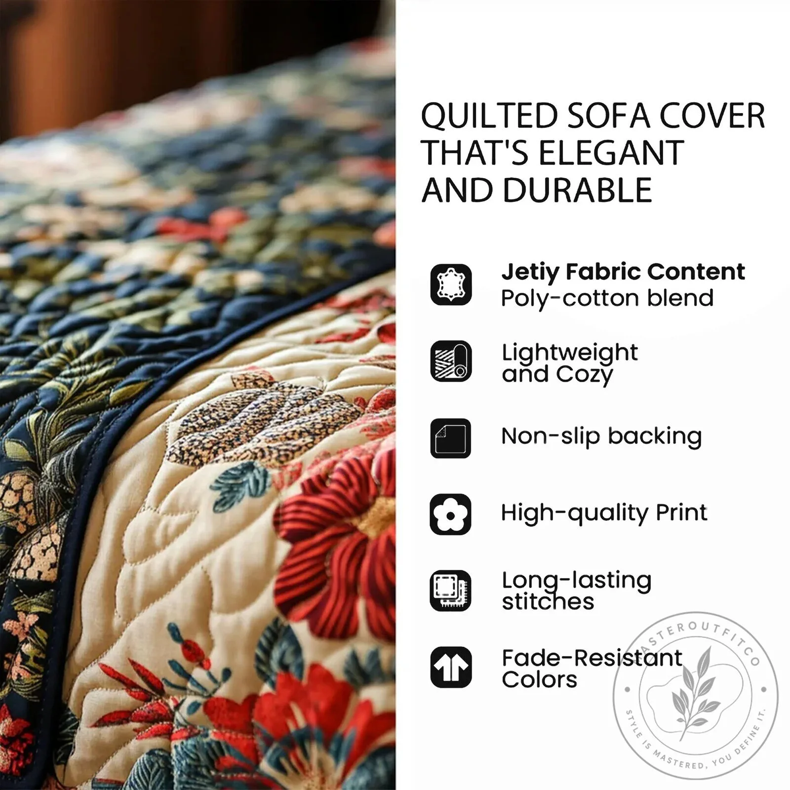 Colorful Paw Print Rainbow Quilted Sofa Cover for Living Room Decor 18 Colorful Paw Print Rainbow Quilted Sofa Cover for Living Room Decor