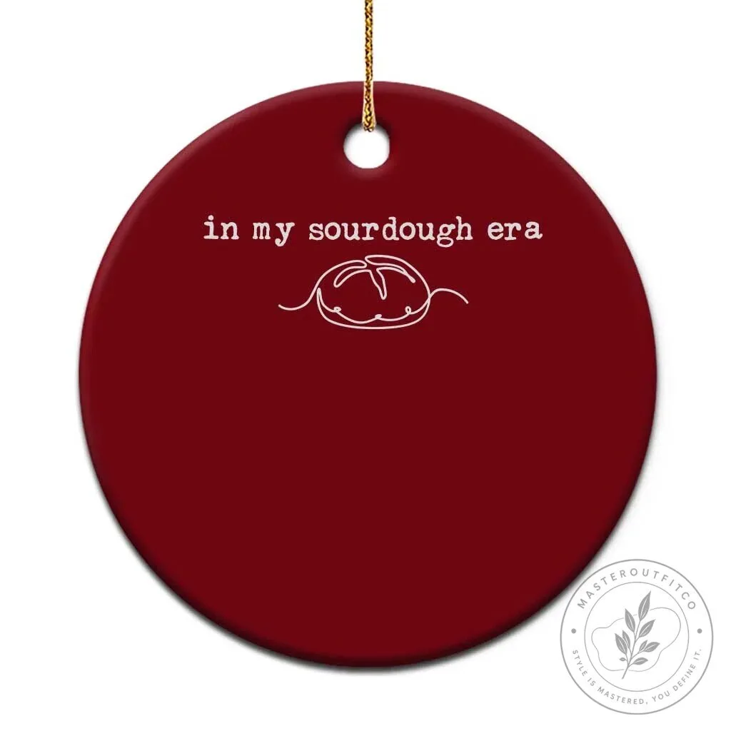 Classic Rock Music Lover Crystal Glass Ornament I May Be Old But I Got To See All The Cool Bands 6 In My Sourdough Era Funny Bread Baker Minimalist Ceramic Christmas Ornament