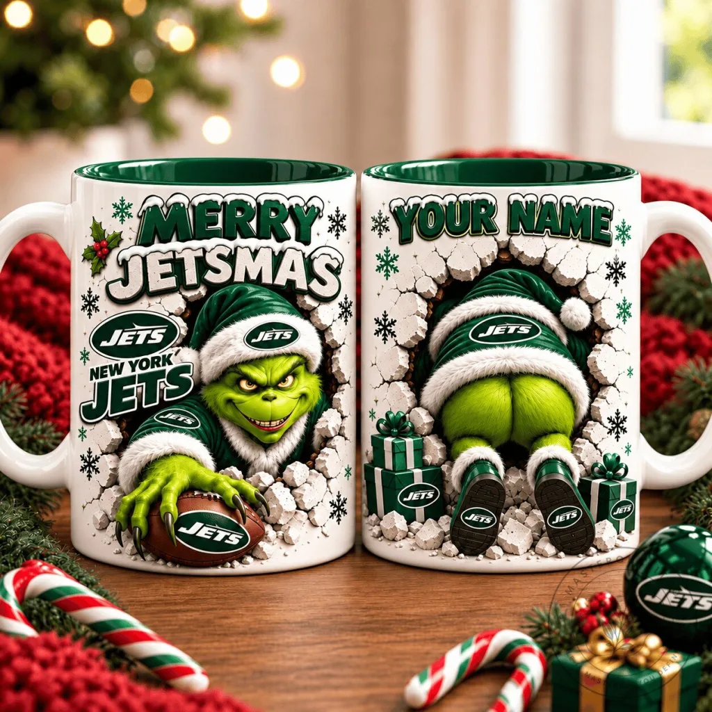 New York Jets Grinch Merry Jetsmas Christmas Holiday Ceramic Coffee Mug New York Jets Grinch Merry Jetsmas Christmas Holiday Ceramic Coffee Mug