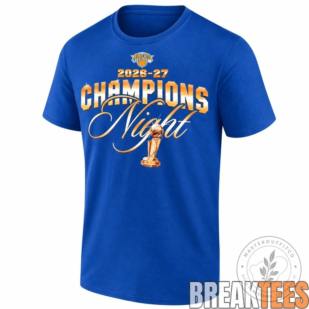 New York Knicks 2026-2027 Champions Night Blue T-Shirt