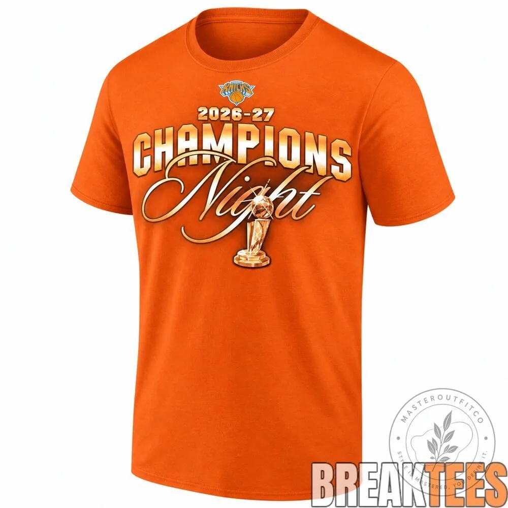 New York Knicks 2026-2027 Champions Night Blue T-Shirt 7 New York Knicks 2026-2027 Champions Night Blue T-Shirt
