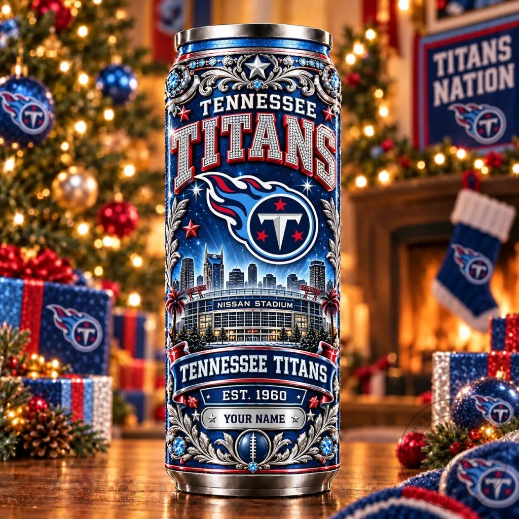 Tennessee Titans NFL Football Team Personalized Name Can Tumbler Tennessee Titans NFL Football Team Personalized Name Can Tumbler
