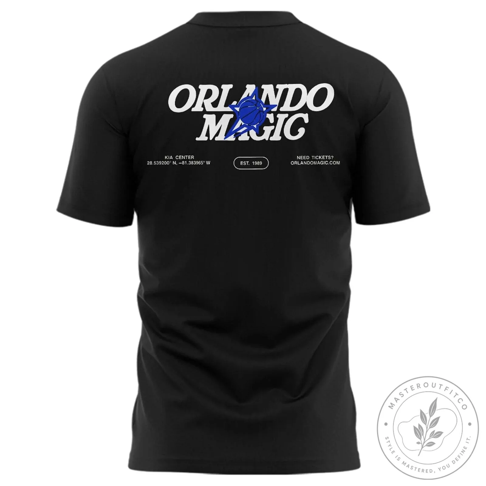 Orlando Magic University Basketball Team Black Graphic Print T-Shirt 9 Orlando Magic University Basketball Team Black Graphic Print T-Shirt