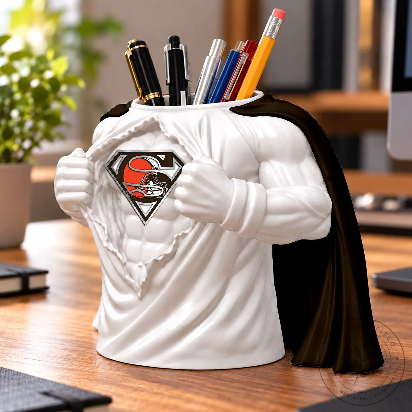 Cleveland Browns Superman Logo Desk Pen and Pencil Holder Organizer 8 Cleveland Browns Superman Logo Desk Pen and Pencil Holder Organizer